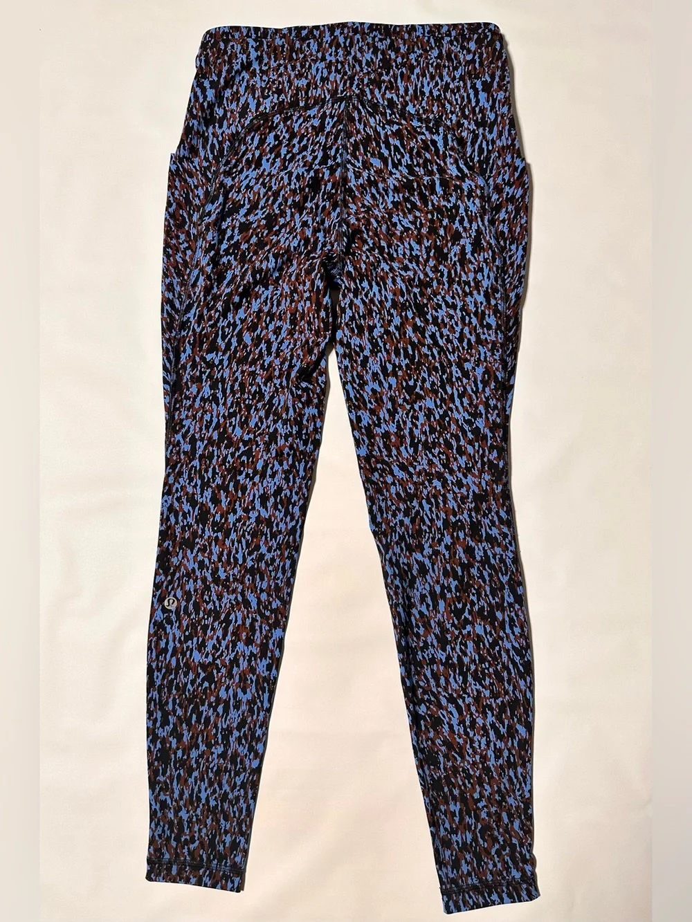 lululemon athletica Blue and Black Printed High-Rise Leggings